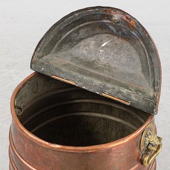 A  copper water barrel, 19th Century.