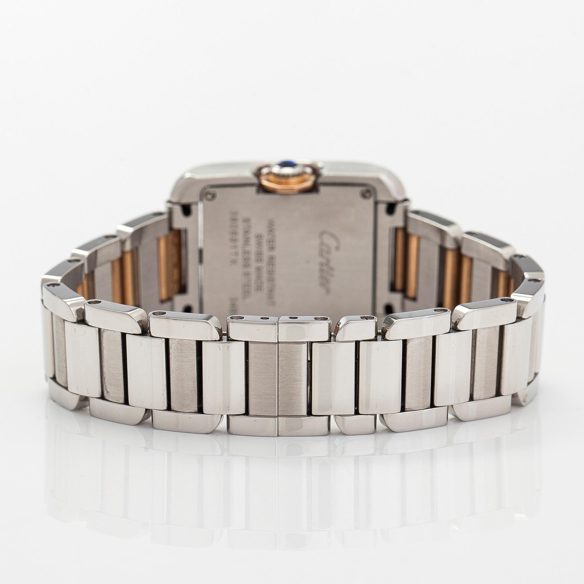 Cartier, Tank Anglaise, rannekello, 22,5 x 27,5 mm.