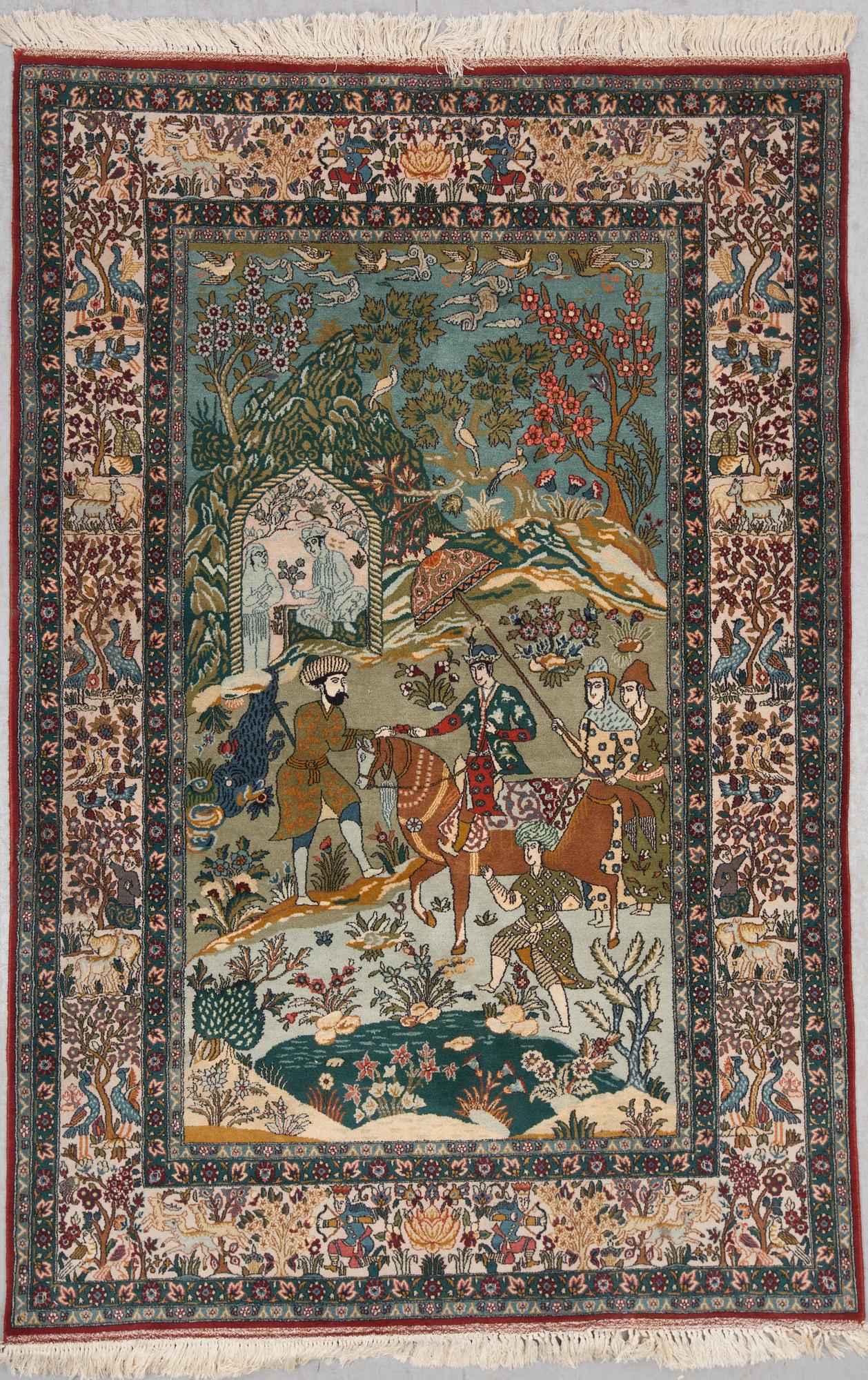 MATTA, old, indo-Kashmere, Figural. Ca 210 X 140.