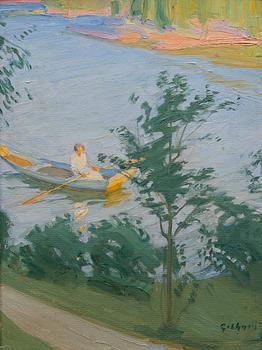 ALBERT GEBHARD, EVENING IN THE ROWBOAT.