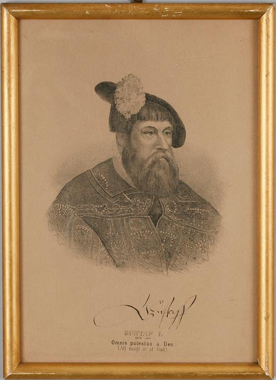 REGENTLÄNGD, 18 st, litografiska tryck, 1800-tal.