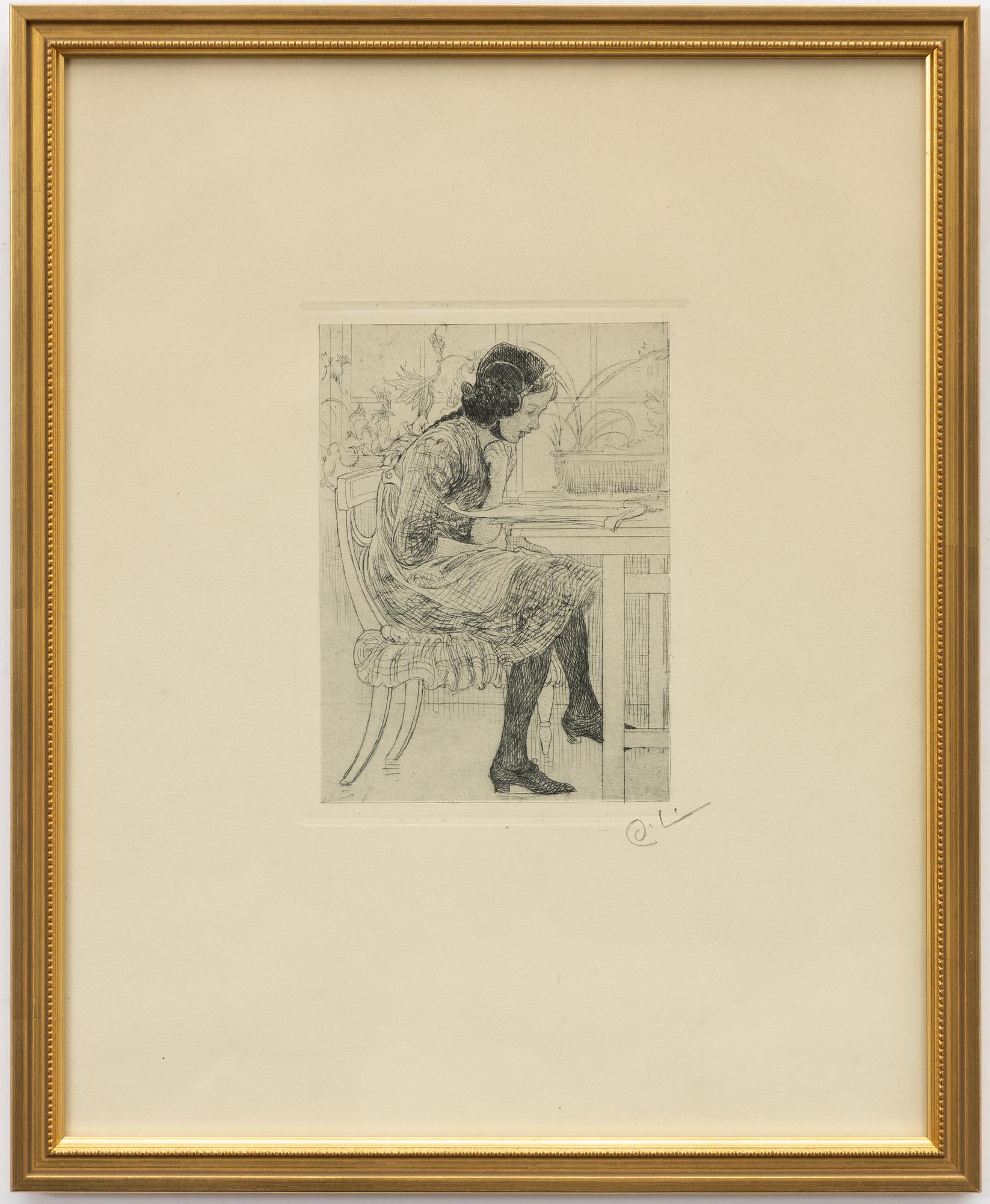 Carl Larsson, "Lektyr".