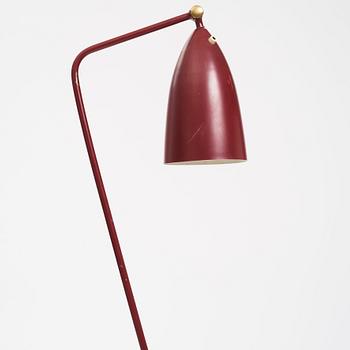 Greta Magnusson Grossman, a burgundy and off-white 'G-33' floor lamp, Bergboms Malmö, mid 20th C.