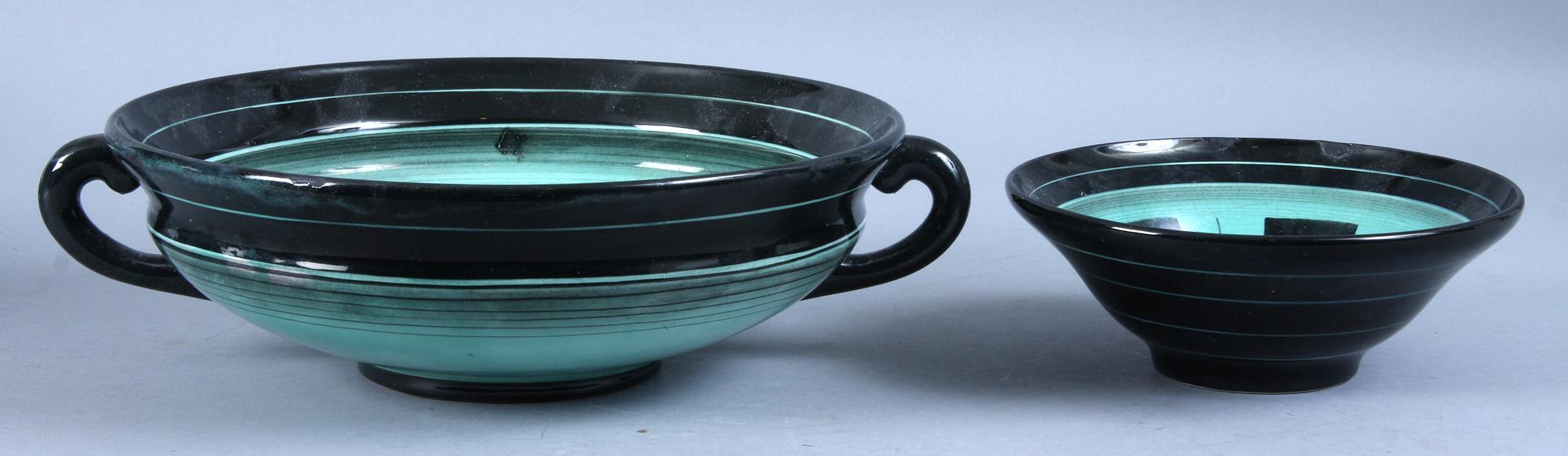 SKÅLAR, 4 st, flintgods, ur "Serie V"-serien, Ilse Claeson för Rörstrand.