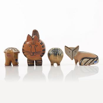 Lisa Larson, four stoneware figurines, Gustavsberg.