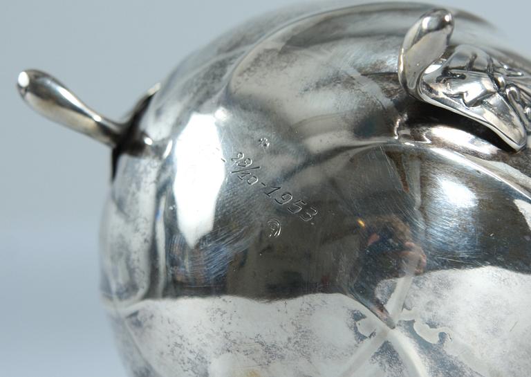 SOCKERRUSKA, silver. Danmark, rokokostil.