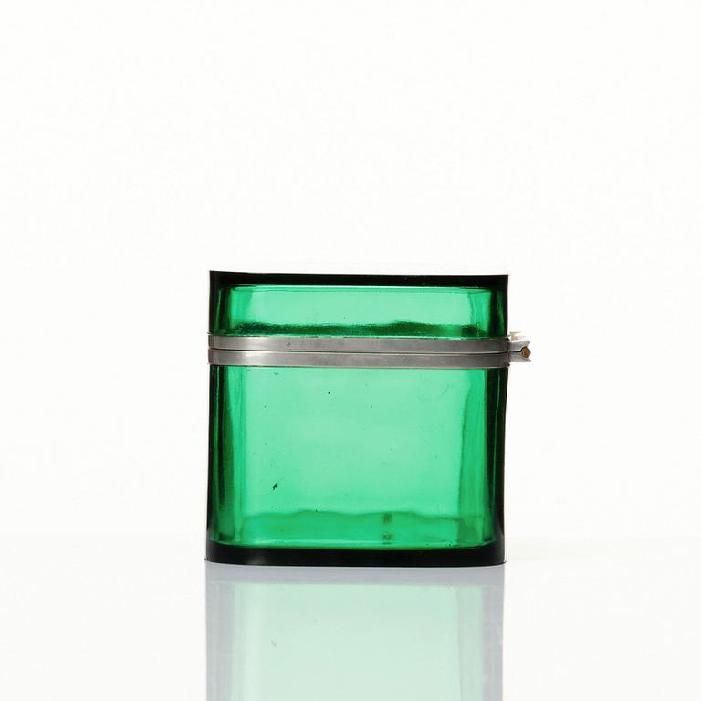 Josef Frank, a mould-blown glass and pewter box, Svenskt Tenn, Sweden.