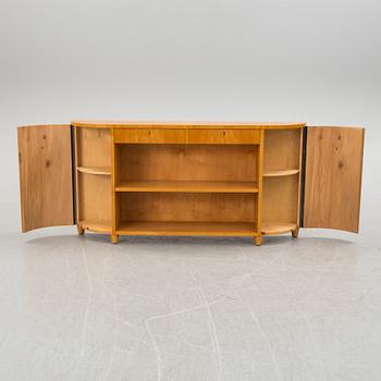 An elm veneered Swedish Modern bookcase, 1930's/40's.