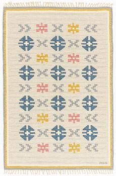Anna-Greta Sjöqvist, a rug, flat weave, c 220 x 148 cm, signed AGS.