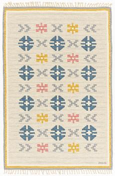 Anna-Greta Sjöqvist, a rug, flat weave, c 220 x 148 cm, signed AGS.