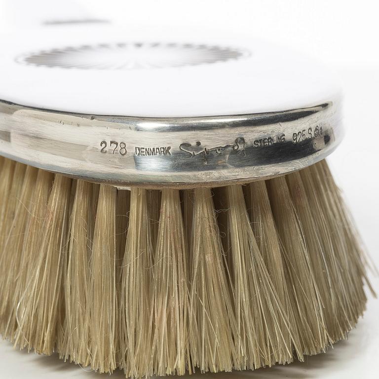 Sigvard Bernadotte, Toilet set, 4 pieces, sterling silver, by Georg Jensen, Denmark 1933-1944. Model no. 278.