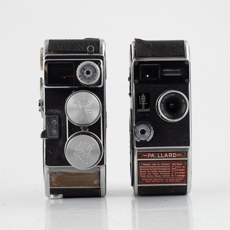 Two film cameras, Kern Paillard, Switzerland.