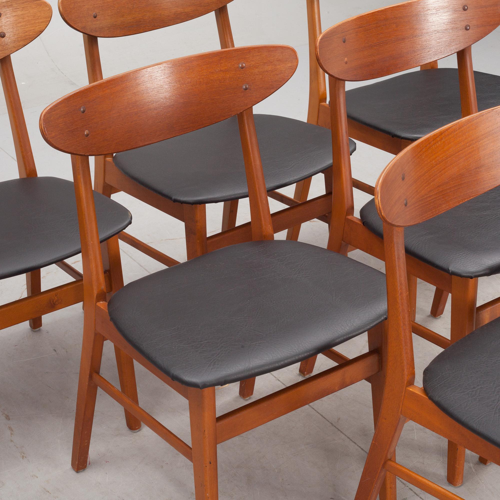 STOLAR, 6 st. Farstrup, Danmark, 1950/60-tal.