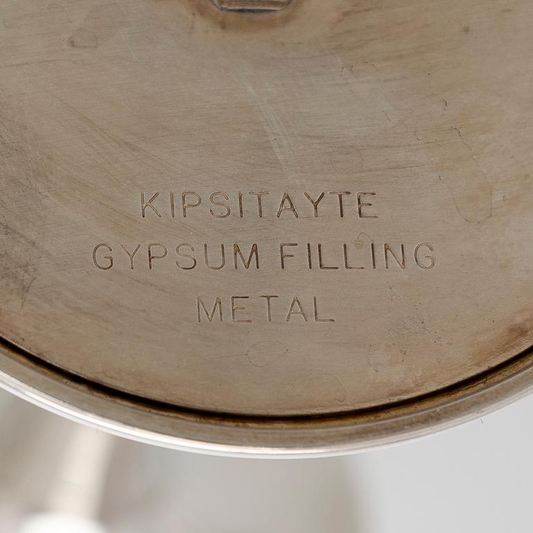 Tapio Wirkkala, Ljusstakar, 2 st, silver, "Trumpetti", Kultakeskus, Tavastehus 1989 och 1990.