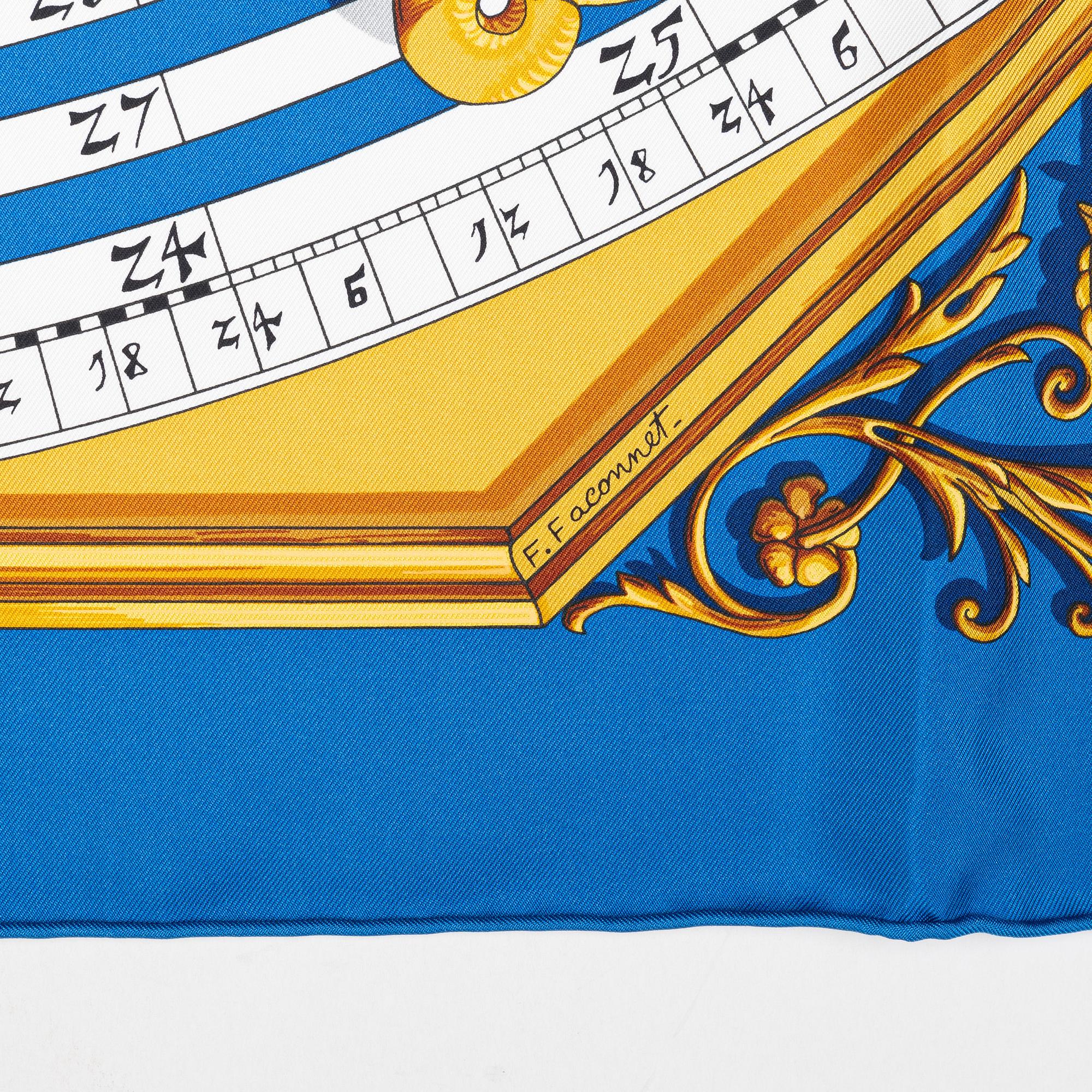 Hermès, a 'Dies et Hore'/'Astrologie' twill silk scarf.