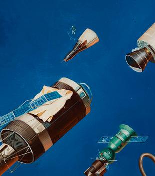 Erró (Gudmundur Gudmundsson), “All The Manned Space Vehicles” ur "Serie spatiale".