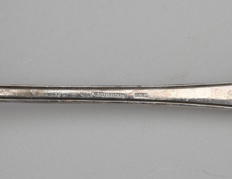 PARTI BESTICK, 31 delar, silver, bla GAB, Stockholm, 1927. Total vikt 992 gram.