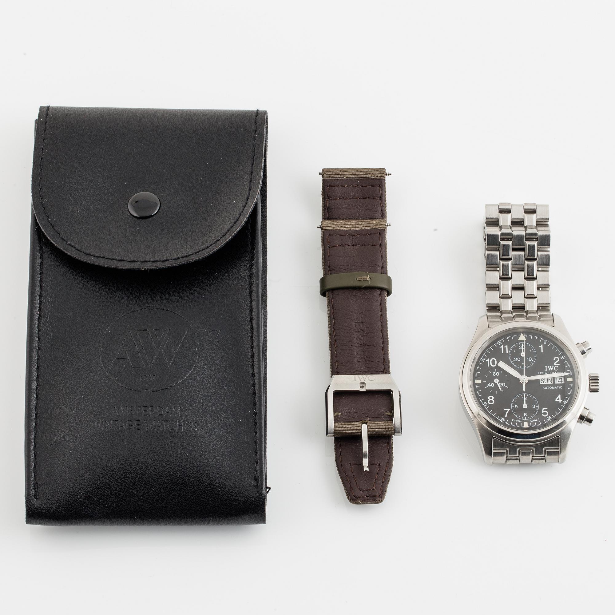 IWC, Schaffhausen, Pilot, Fliegerchronograph (T Swiss Made T), chronograph, wristwatch, 39 mm.