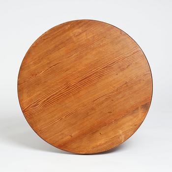 Nordiska Kompaniet, a stained pine circular top 'Lovö' table, ca 1941.