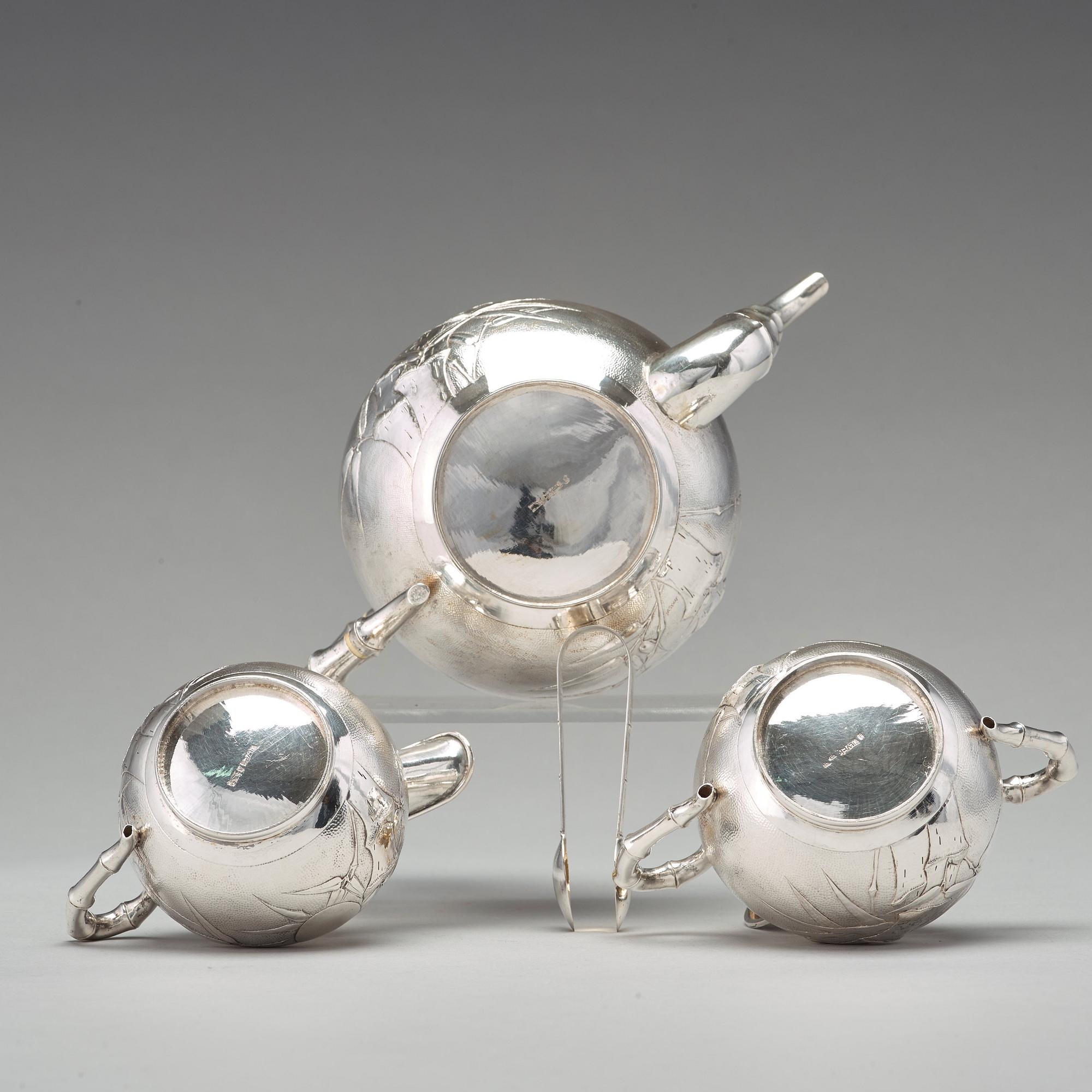 A Chinese silver tea set, early 20th Century.