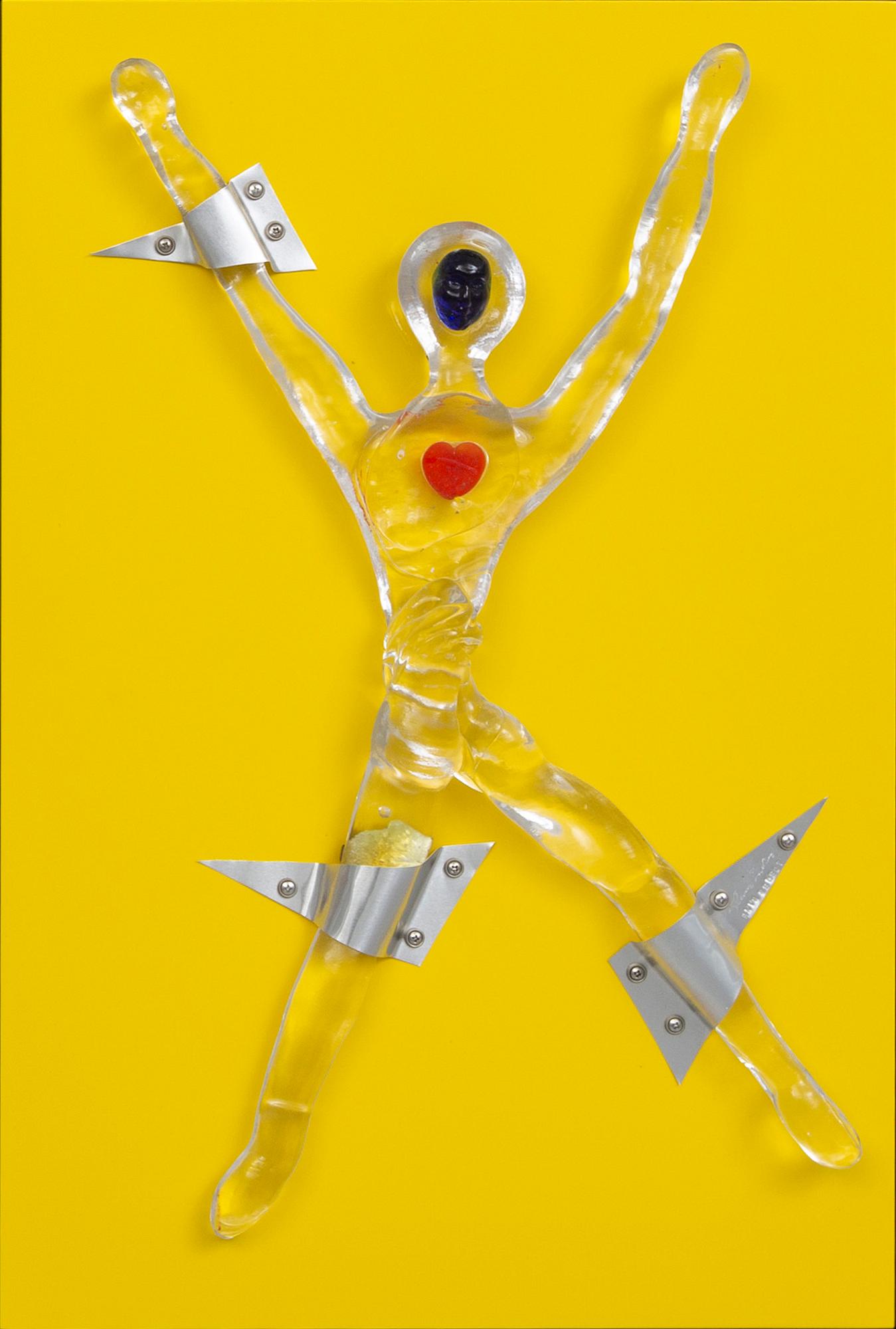 Thommy Bremberg, a signed glass wall sculpture.