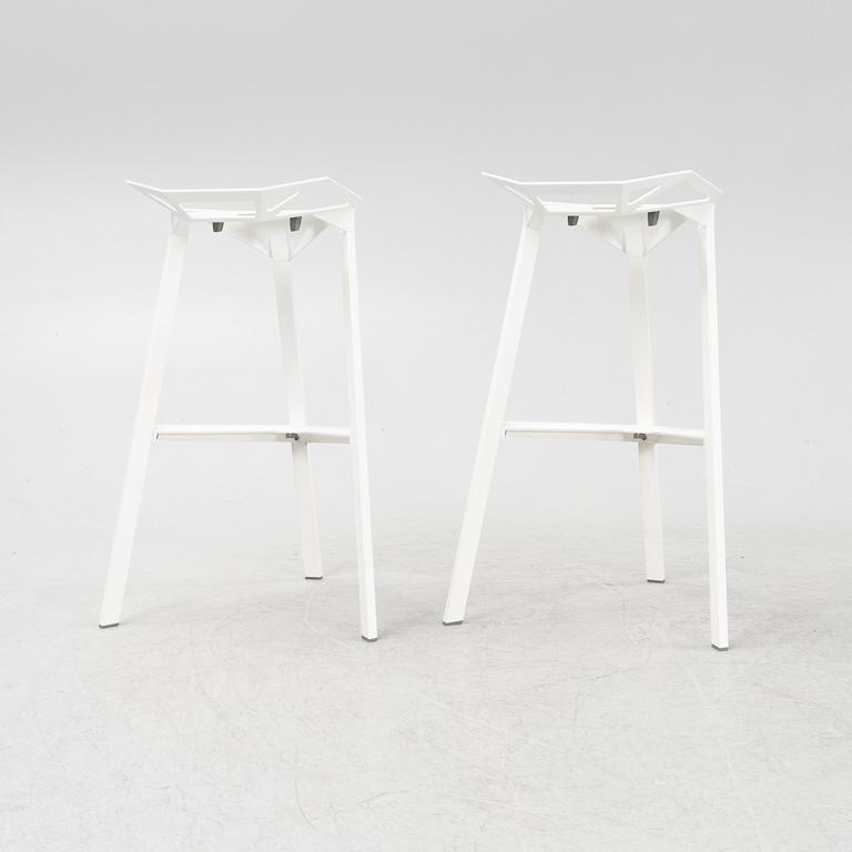 Konstantin Grcic, a pair of 'Stool one' bar stools, Magis, Italy.