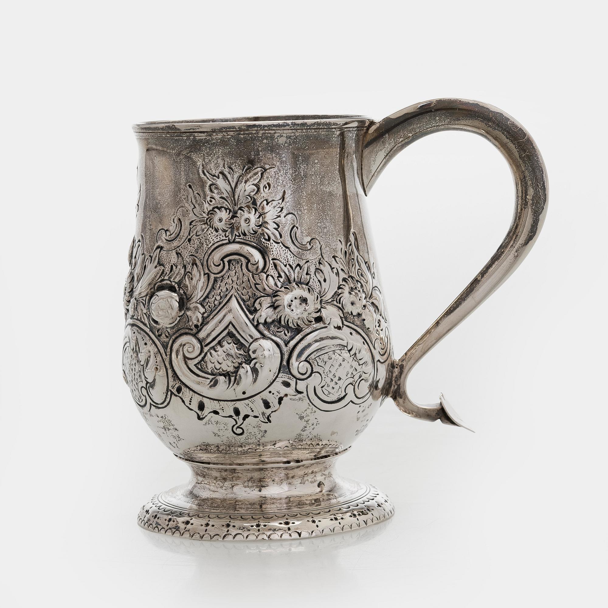 Dorothy Langlands, mugg, sterlingsilver, Newcastle, England 1806/1807.