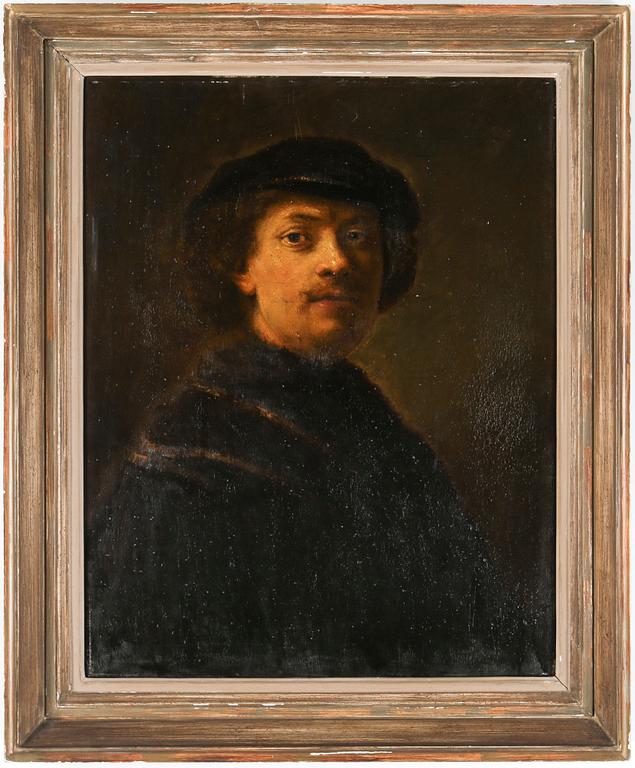 REMBRANDT, kopia efter. 1800-tal. Olja på pannå.
