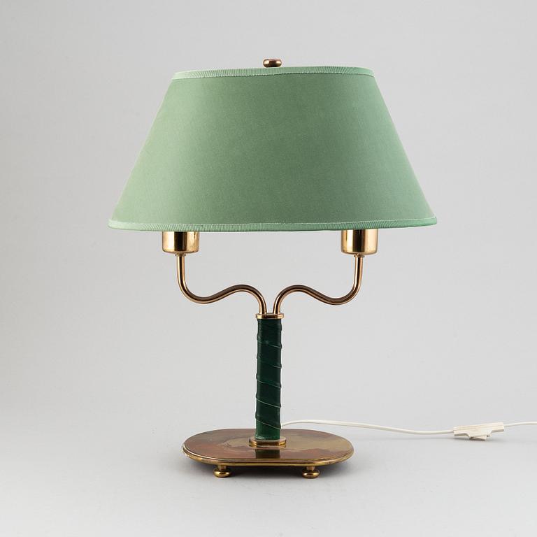 Josef Frank, a brass table lamp model 2388 for Svenskt Tenn, Stockholm, Sweden.