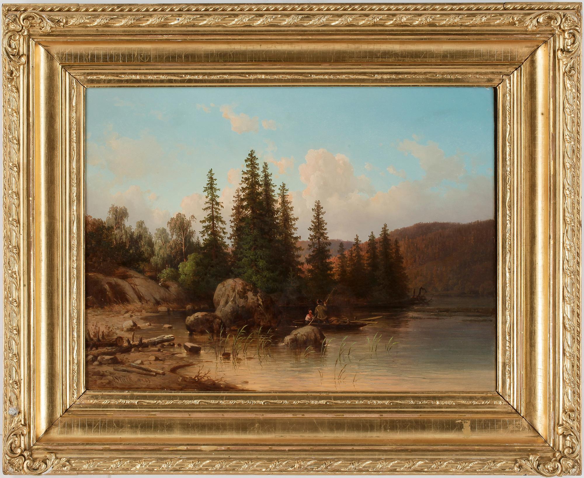 JOSEPH MAGNUS STÄCK,  olja på duk. Signerad och daterad 1863.