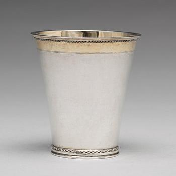 Augustinus Rudman, bägare, silver, Gävle (verksam 1696-1746). Karolinsk.