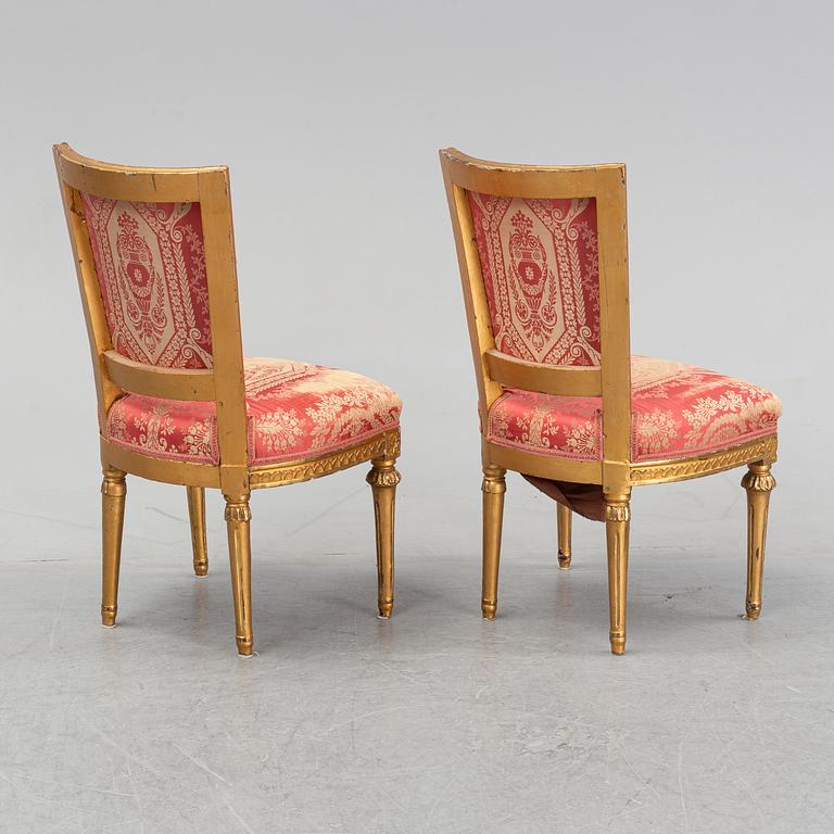 A pair of Gustavian chairs, second half of the 18th Century.