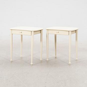 Bedside tables, a pair, second half of the 20th century.