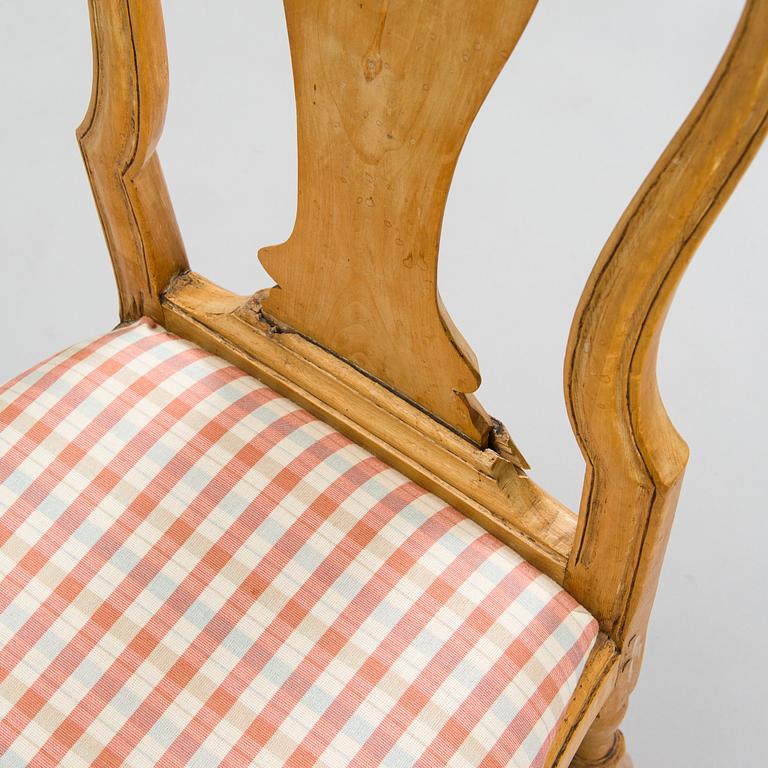 Stolar, snarlika, 8 st, rokoko, 1700-talets mitt.