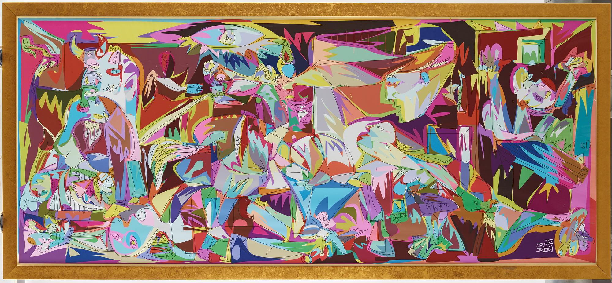 Unknown artist, digital print, signed in the print.