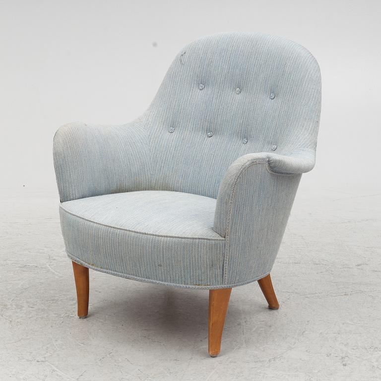 Carl Malmsten, a "Cirkus" armchair, Sweden, mid20th century.