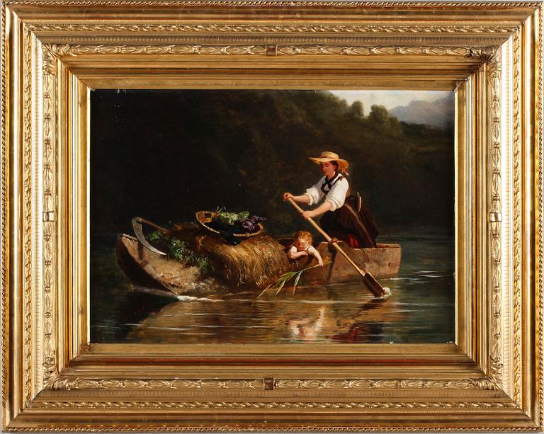 JULIUS KÖCKERT, olja på pannå, signerad.