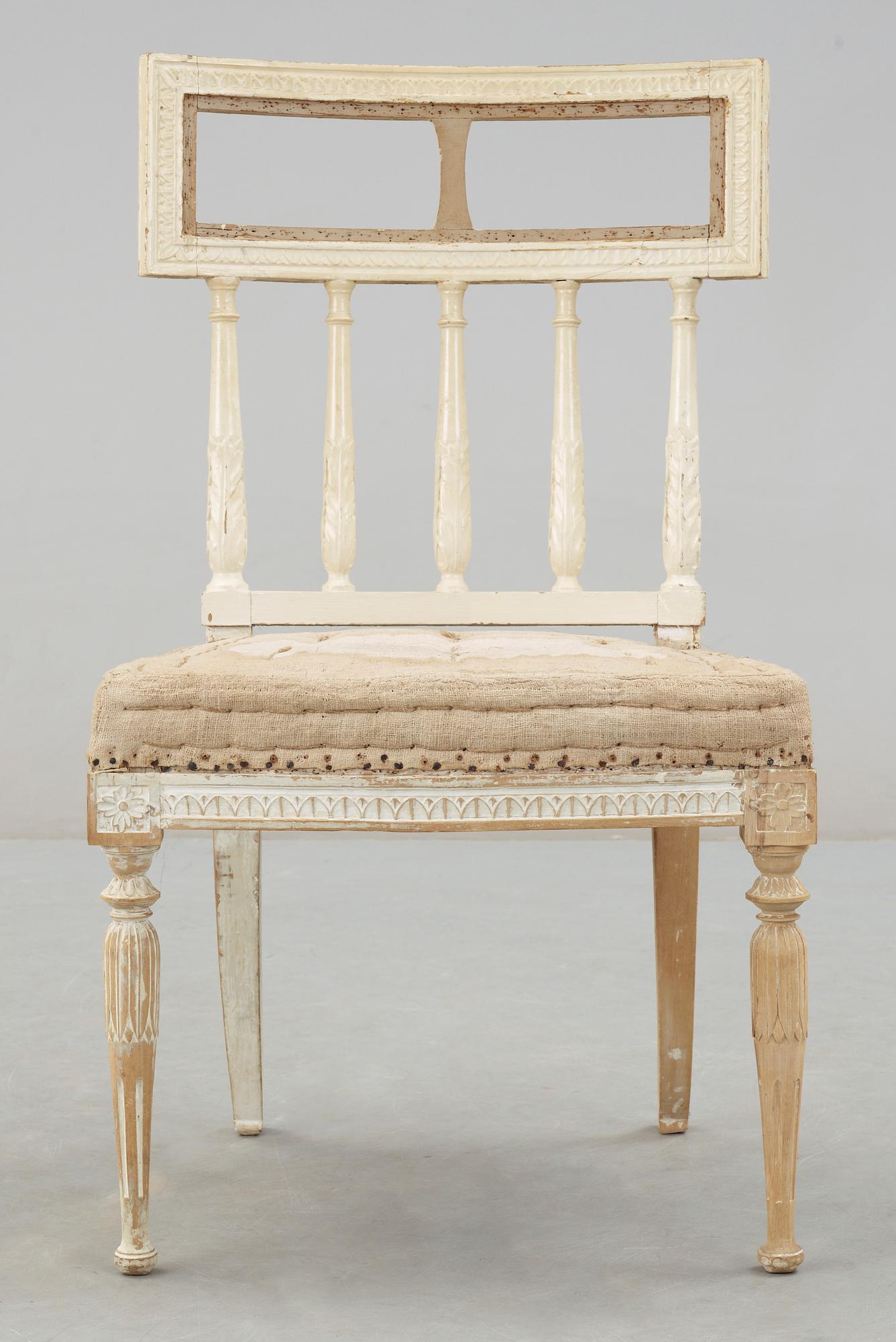 STOL, sengustaviansk, Ephraim Ståhl, Stockholm tidigt 1800-tal. Märkt ES.