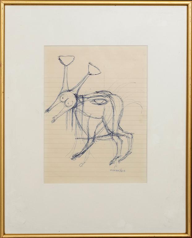 MAX WALTER SVANBERG, two signed ink drawings.