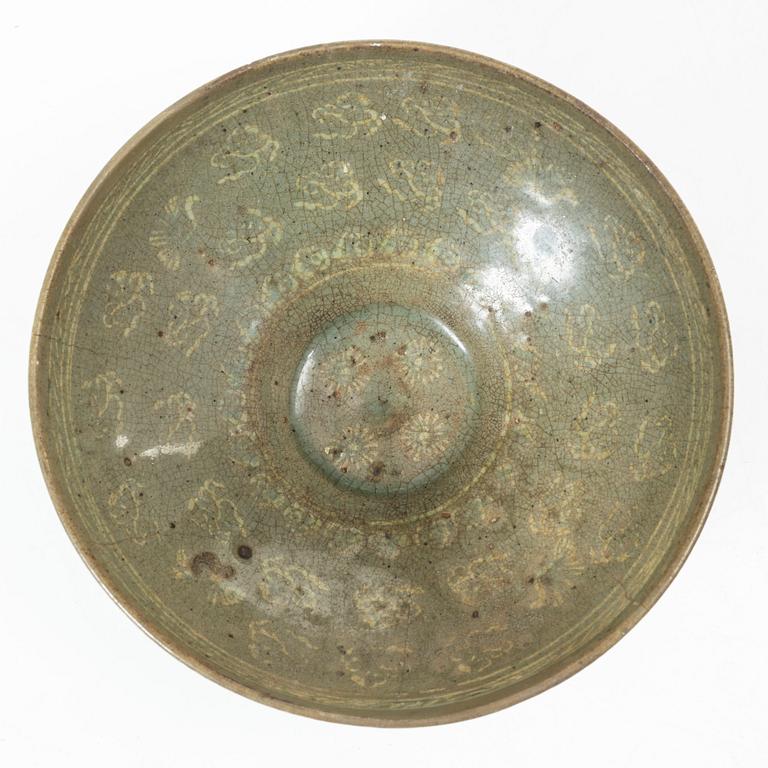 Skålar, två stycken, glaserat stengods, Korea, Joseon (1392–1897).