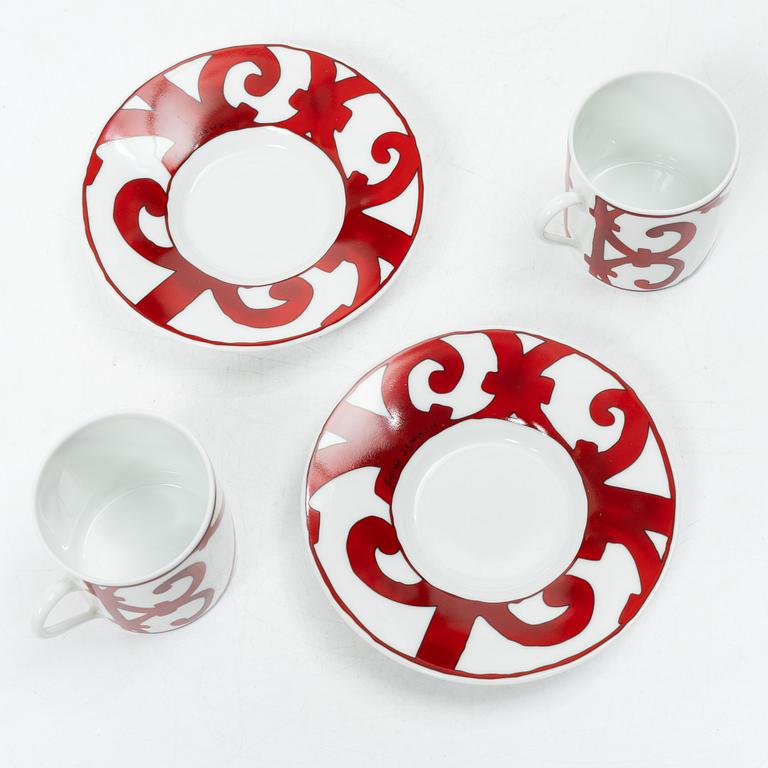 Hermès, Cup with saucer, 2 pcs, porcelain, "Balcon du Guadalquivir".