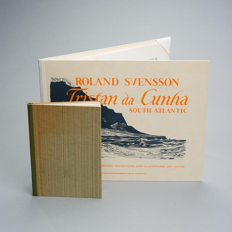 ROLAND SVENSSON, PORTFÖLJ SAMT BOK, "Tristan da Cunha - South Atlantic", Stockholm 1964, numrerad 128/300.