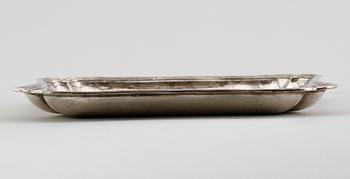 A Swedish 18th century silver dish, marks of  Jonas Thomasson Ronander, Stockholm 1778.