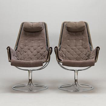 Bruno Mathsson, fåtöljer, ett par, "Jetson", Dux. Formgiven år 1969.