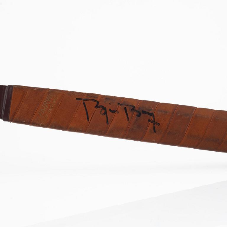 Tennis racket, Fila. Signed by Björn Borg. Specially customized FILA prototype racket in wood, 1977/78.