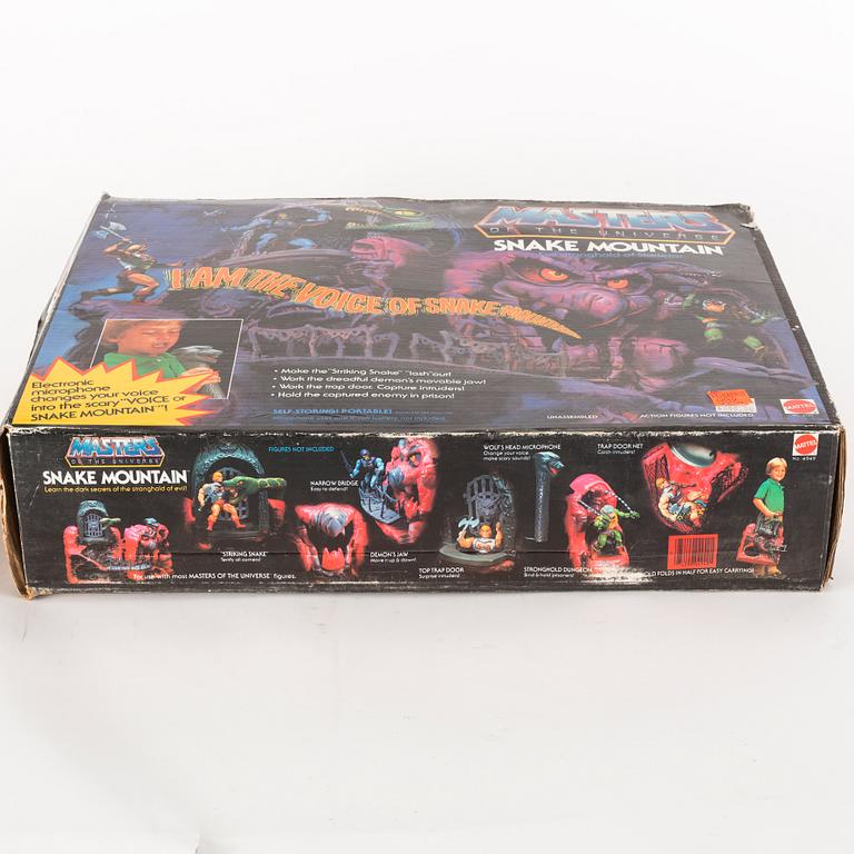 MASTERS OF THE UNIVERSE, Snake Mountain playset i förpackning, Mattel, 1983.