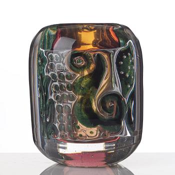 Edvin Öhrström, an "ariel" vase with a bathing female, Orrefors Sweden 1942, nr 260.