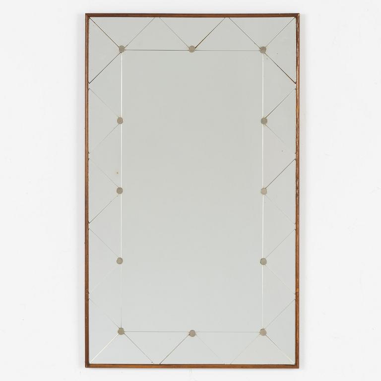 Mirror, second half of the 20th century, Glass & Wood.