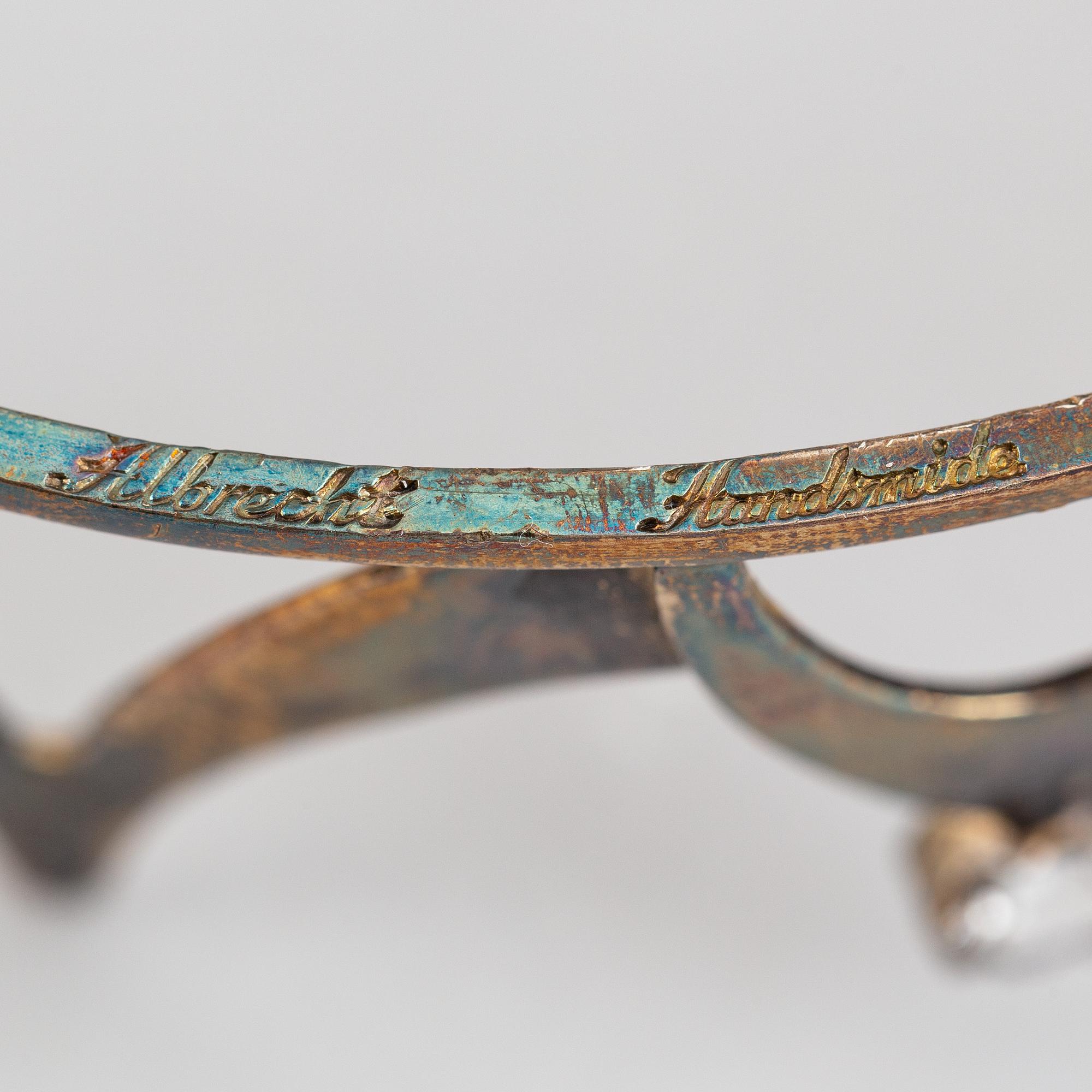 A Swedish wedding crown, mark of Albrechts, Lund 1961.