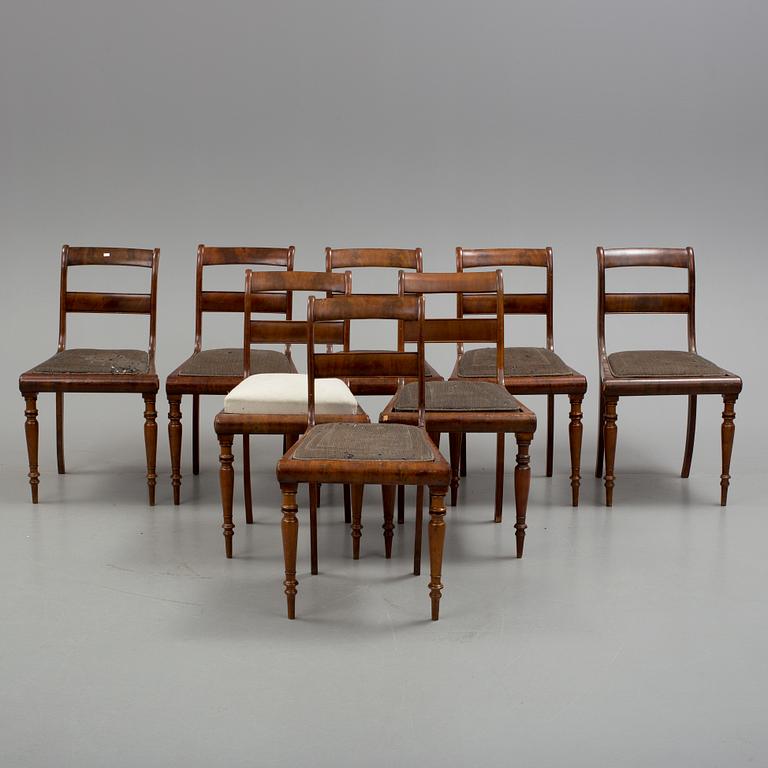 STOLAR, 8 st. Empire, 1800-talets andra kvartal.